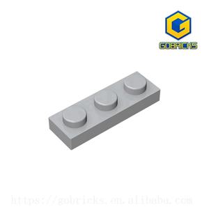 Gobricks-MOC 브릭 플레이트, 1x3, 3623 과 호환 가능, 어린이 장난감, DIY 빌딩 블록 입자 플레이트, 테크닉 장난감, 10 개