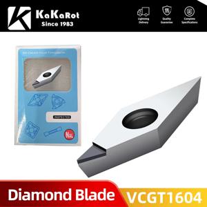 KaKarot 다이아몬드 인서트 VCGT PCD 알루미늄 합금 엔드 밀 공구, CNC 카바이드 CBN 터닝 선반, VCGT160402 VCGT160404 VCGT160408