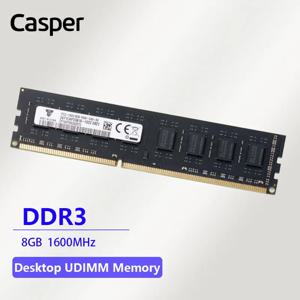 Casper 데스크탑 RAM DDR3 메모리 모듈 PC, 게임용 컴퓨터 하이 퀄리티 메모리, 블랙, 4GB, 8GB, 1600, 1333, 1066, 1600MHz