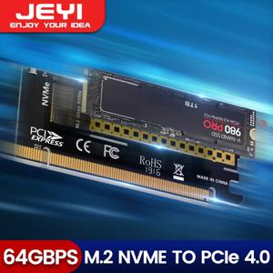 JEYI 데스크탑 마더보드 PC용 확장 카드, M.2 NVME-PCIE X16 어댑터, 2280/60/42/30 NVMe SSD-PCIe 4.0 3.0 GEN4, 64Gbps