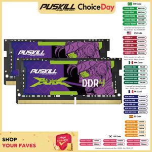 PUSKILL DDR4 킬블레이드 노트북 게이머 메모리 램, 노트북 메모리용 Sodimm, 32GB, 2x16GB, 2x8GB, 3200MHz, 2666MHz, 1.2V, 260 핀