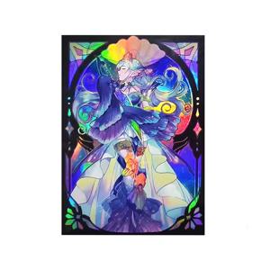 홀로그램 플래시 애니메이션 카드 슬리브, YGO/TCG 탑 로딩 보드 게임 카드 보호대, 63 × 90mm, 50 개