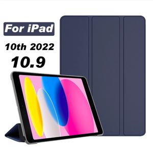 신형 iPad 10 2022 10 세대 A2696 PU 가죽 태블릿 접이식 스마트 커버 Funda, 애플 iPad 10 9 인치 보호 케이스