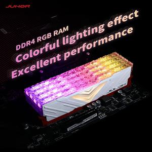 JUHOR 듀얼 채널 메모리 램, 멋진 데스크탑 메모리 램, RGB DDR4 8GB X2 16GB X2 3200MHz 3600MHz 키트