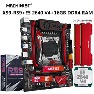 MACHINIST X99 RS9 마더보드 콤보 LGA2011-3 제온 키트, E5 2640 V4 CPU 프로세서, DDR4 16GB 2666MHz 메모리, NVME M.2 4 채널