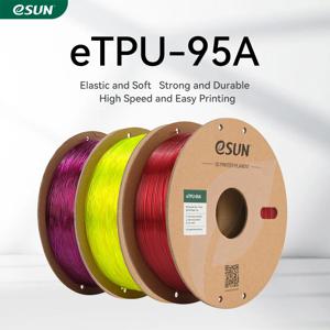 ESUN 3D 프린터용 유연한 TPU 필라멘트, 1.75mm,TPU 95A 3D 프린터 필라멘트, 1kg 2.2 LBS 스풀, 3D 인쇄 재료 TPU 95A