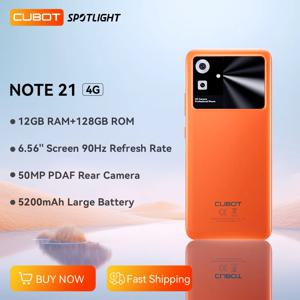 Cubot Note 21, 스마트폰 Android 13, 12GB RAM(6GB+6GB 확장), 128GB ROM, 6.56인치 90Hz 화면, 50MP 카메라, 5200mAh 배터리, Face ID, 옥타 코어， smartphone android, OTG