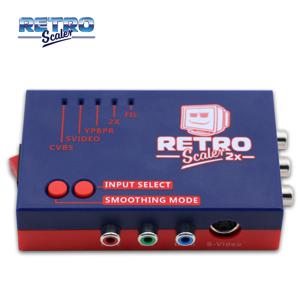 레트로 게임 콘솔용 RetroScaler2x AV에서 HDMI 호환 컨버터 및 라인 더블러, PS2 N64 NES 드림캐스트 새턴 MD1 MD2