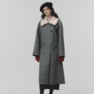 ETTE ribbon wool coat_GRAY