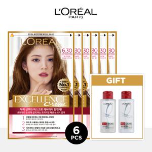 엑셀랑스 크림 염모제 6개+본드리페어 샴푸 100ml+프리 트리트먼트 100ml