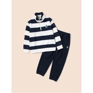 BEANPOLE KIDS 기모 UNI 빅 스트라이프 스웨트 세트  네이비 (BI4X41U02R)