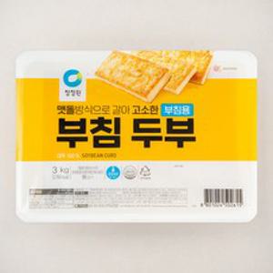 청정원 맷돌방식으로 갈아 고소한 부침두부, 3kg, 1개