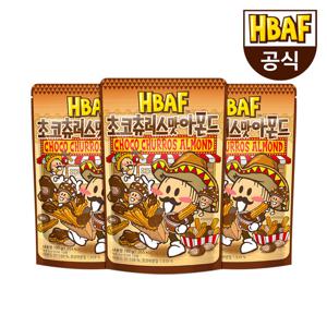 [본사직영] 바프 초코츄러스맛 아몬드 190g 3봉 세트