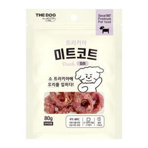 더독 강아지 육포껌  고기속 연골 트라키아 미트코트 오리 80g