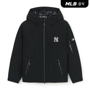 [MLB] 고프코어 후드 속사시 경량 숏패딩 NY (Black)