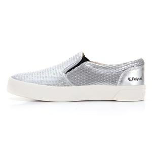 [FEIYUE] 공용 FE SLIP ON DRAGON SCALE LEATHER SILVER F20062W