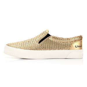 [FEIYUE] 공용 FE SLIP ON DRAGON SCALE LEATHER GOLD / F20061W