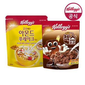 켈로그 시리얼 첵스초코 570g + 아몬드 푸레이크 600g