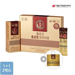 [본사_대동고려삼]홍삼정 프리미엄스틱 10ml*30포 (1+1 2박스 총60포)/진세노사이드20mg/건강기능식품인증