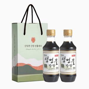 [신앙촌] 양조간장 선물세트 K 2호 (생명물간장 500mL×2)