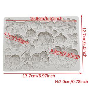 TEMU 우아한 장미 꽃 실리콘 몰드 세트 - 퐁당 & 검 페이스트용 - BPA 프리, 재사용 가능한 케이크 장식 몰드 - 웨딩 생일 파티, 컵케이크 토퍼 & 디저트 장식용 주방 베이킹 도구