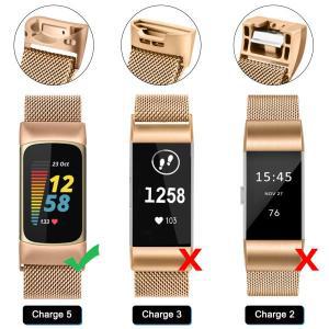 금속 마그네틱 루프 스트랩, Fitbit Charge 5 6 워치 교체 밴드, Correa용 손목