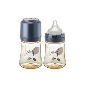 마더케이 젖병 트윈팩 유꼭지 네이비, 180ml, 2개입, 1개