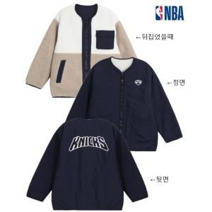 [롯데백화점]엔비에이 NYK KNICKS 플리스 퀄팅 리버시블 점퍼 N224JP115Z