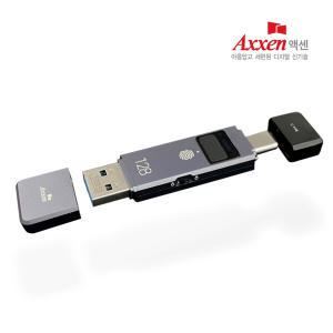 액센 PS10 지문보안 OTG PSSD USB 메모리 128GB