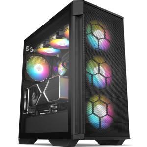 :BRAVOTEC GUARDIAN 3100M V2 타이탄 글래스 컴퓨터 PC 케이스 (블랙)