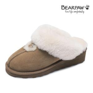 [베어파우](대전신세계)(BEARPAW) 여성 양가죽 키높이 슬리퍼 AGATA DOUBLE FACE 히코리 K2753002PDW