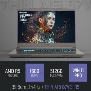 ⓒ MSI THIN A15 B7VE-R5 R5-7535HS 16GB 512GB WIN11 / 캐드 영상편집 고성능 게임 슬림한 노트북