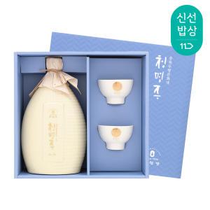 [품질보장]청와대 21년 추석선물 중원당 청명주 500 백도자기세트 17도 500ml 우리술품평회대상