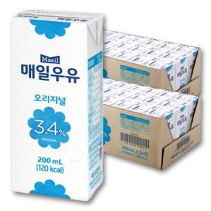 매일우유 멸균우유 200ml 48팩 흰우유