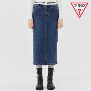 [게스]GUESS (OO3D1599) 여성 DBL톤 데님 스커트