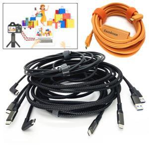 Eazedream C타입 USB-USB-C 라이브 스 테더링 케이블 소니호환 캐논 니콘 카메라 PC 이미징 엣지 웹캠 유튜