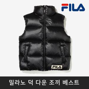 휠라 패딩조끼 FS2DVE4103X-BLK 밀라노 다운 패딩 베스트 남녀공용 자켓