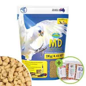 베타팜 MD펠렛 2kg 무향 무색소 앵무새사료 새모이