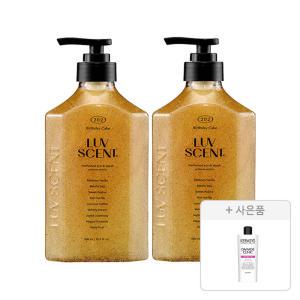 럽센트 스크럽워시 벌스데이케이크 라즈베리바닐라향 500ml, 2개 + 증정 ( 케라시스 데미지 클리닉 샴푸, 180ml, 1개 )