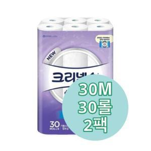 도톰한 화장지 크리넥스 순수 소프트 30m 30롤 2팩