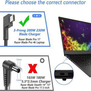 Razer Blade 14 15 Pro-17 Razer 230W 전원 어댑터 230W 충전기