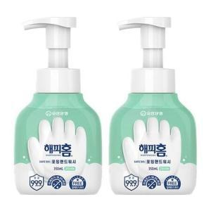 해피홈 SAFE365 핸드워시 그린샤워 350ml 용기 2개 .