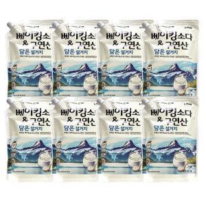 [라이온]참그린 베이킹소다 구연산 담은설거지 리필 1kg 10개입(1box)