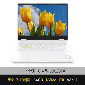 HP 오멘 16 슬림 u0038TX (Win11/64GB/1TB) 무선마우스+정품 가방 증정