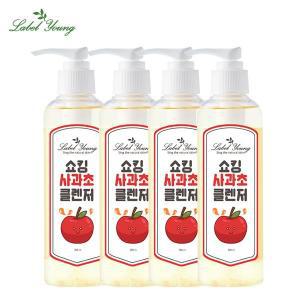 [라벨영]쇼킹 사과초클렌저 200ml 4개 유분/피지/노폐물케어/약산성클렌징