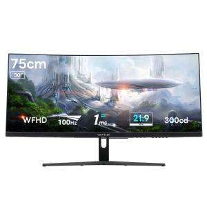 빅트랙 75cm WFHD 리얼 100Hz 1800R 울트라 와이드 커브드 게이밍 모니터, 30CM10001