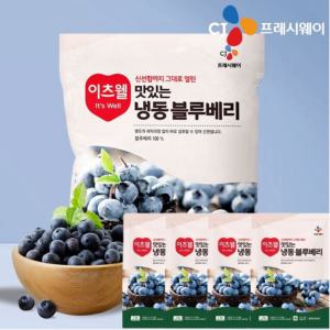 이츠웰 맛있는 냉동 블루베리 1kgx4개