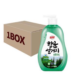 트리오 항균 설거지 천연 피톤치드 750ml 용기 12개