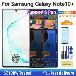 펜 Note S 작업용 지문 10 스크린 Plus 위한 Note10 LCD 을 N975F AMOLED 4G 디스플레이 N976F 슈퍼 지원 5G 터치