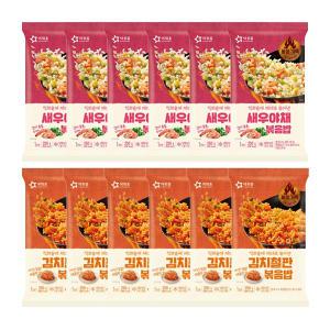 아워홈 새우볶음밥, 250g, 6개 + 김치철판볶음밥, 250g, 6개